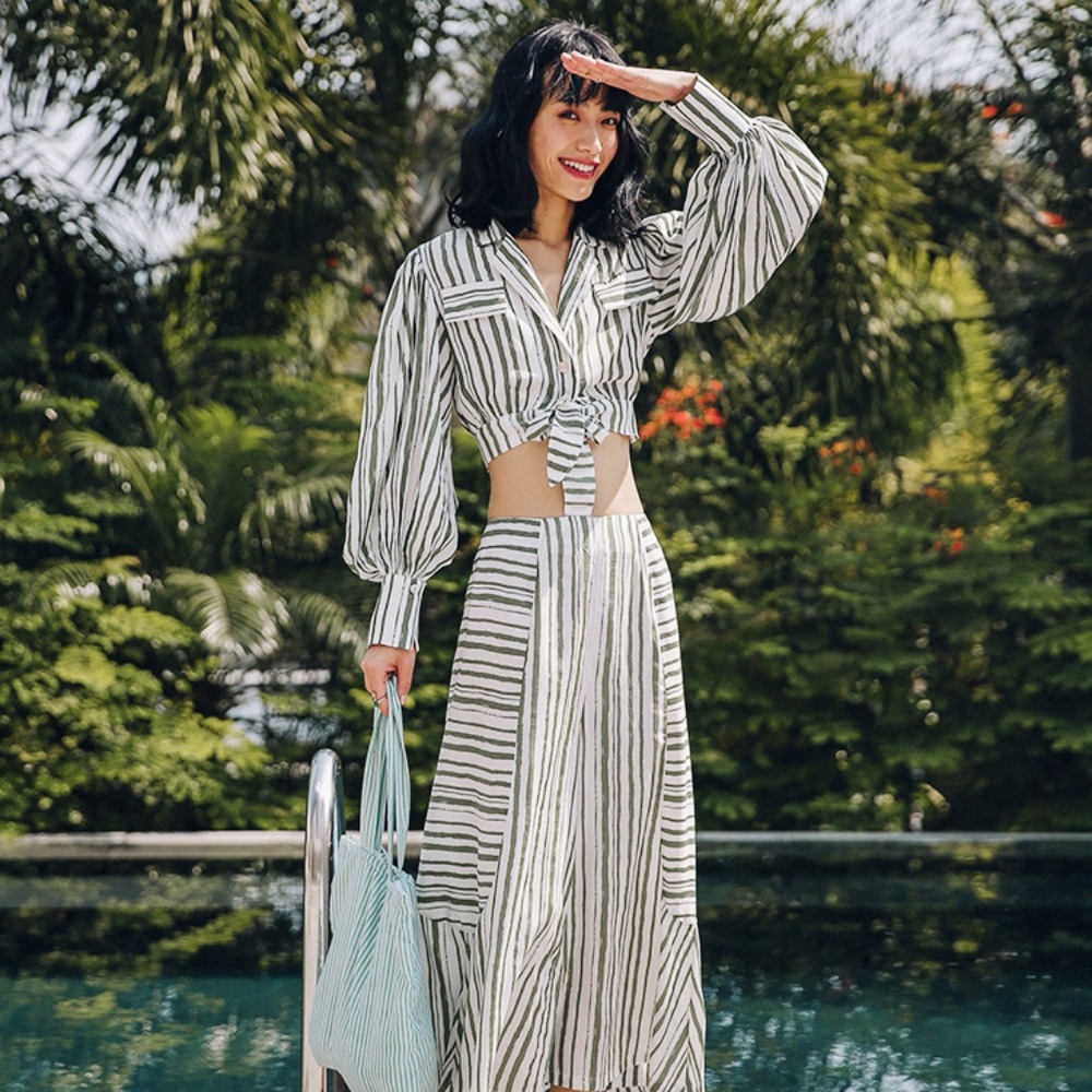 Summer Vacation Beach Stripe Set